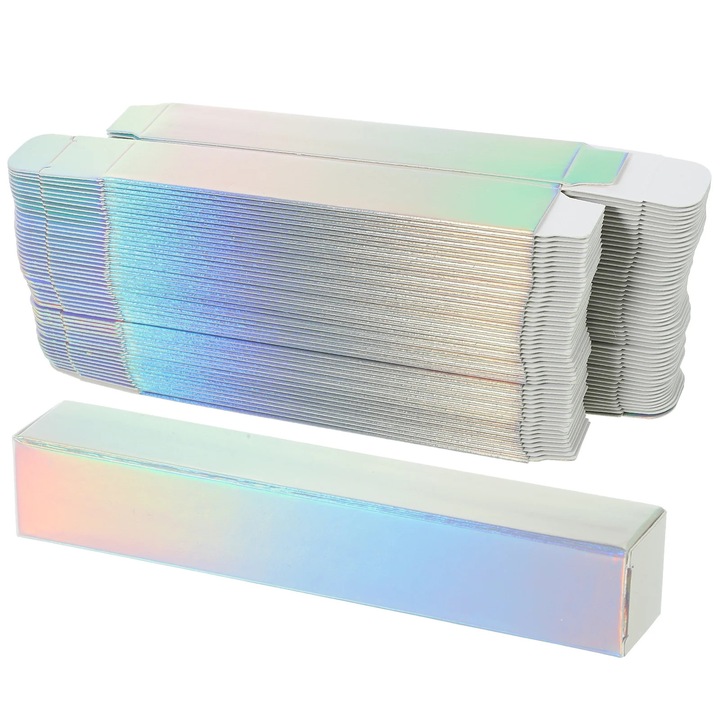 Cutii ambalare luciu buze YANYXR, aluminiu, 2x2x12cm, set 50 buc