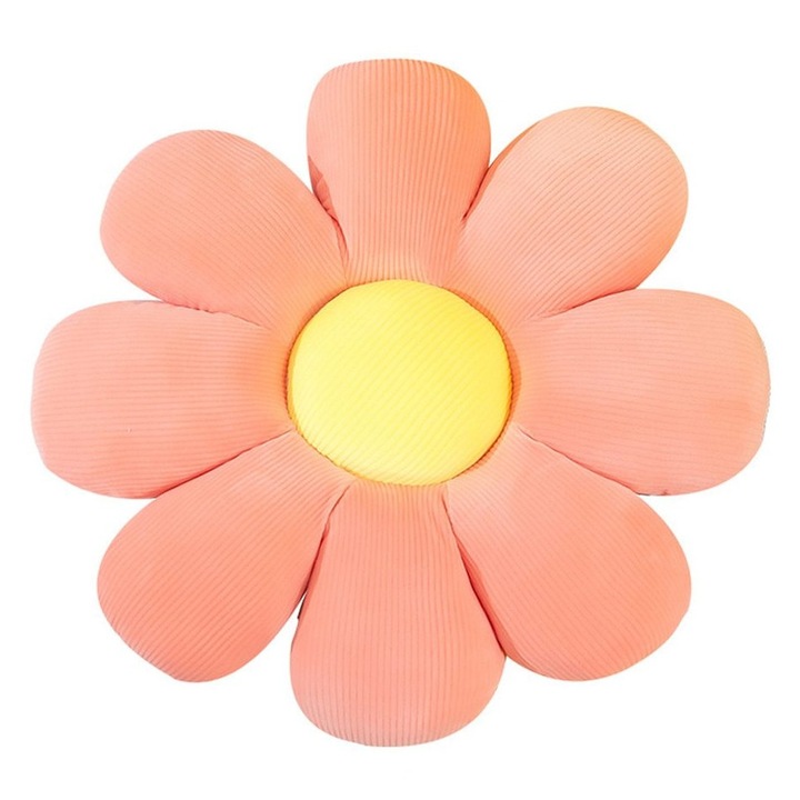 Perna decorativa floare margareta, verde, 55x55cm, plus moale