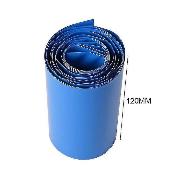 Tub termocontractabil PVC 2m albastru pentru baterii Li-ion 85-170mm