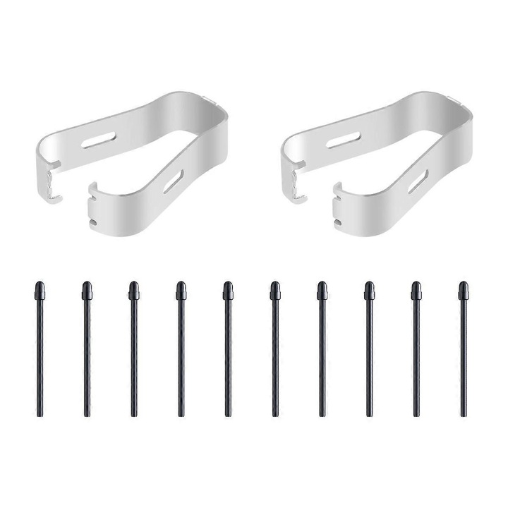 Set 10 varfuri moi pentru stylus, negru, 2 unelte, 1x1x1cm