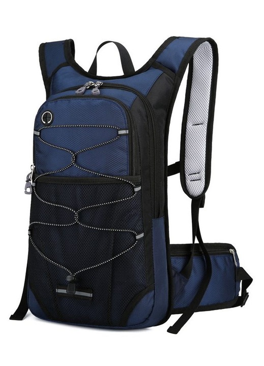 Rucsac drumetie, albastru inchis, 46x27x11cm, rezistent la apa, cu multiple buzunare
