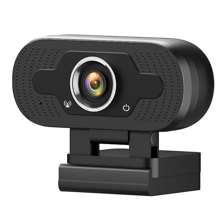 Webcam USB 1080p HD cu microfon stereo, unghi larg, plug and play