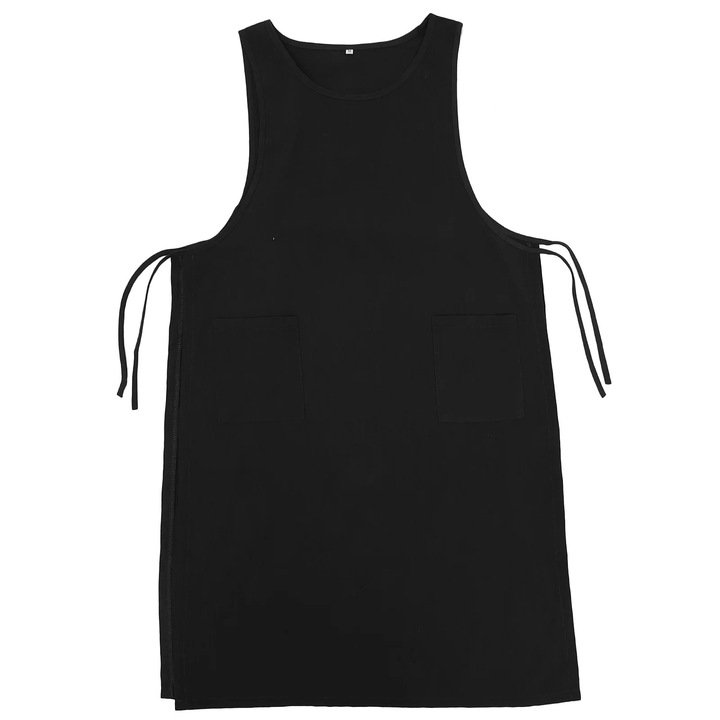 Sort de bucatarie YANYXR bumbac negru 93x54cm fara maneci