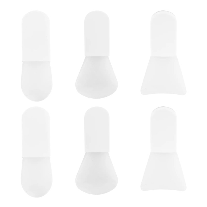 YANYXR Arcmaszk Applikátor Ecset Készlet, 6 db, Fehér, 6x3x0.5cm