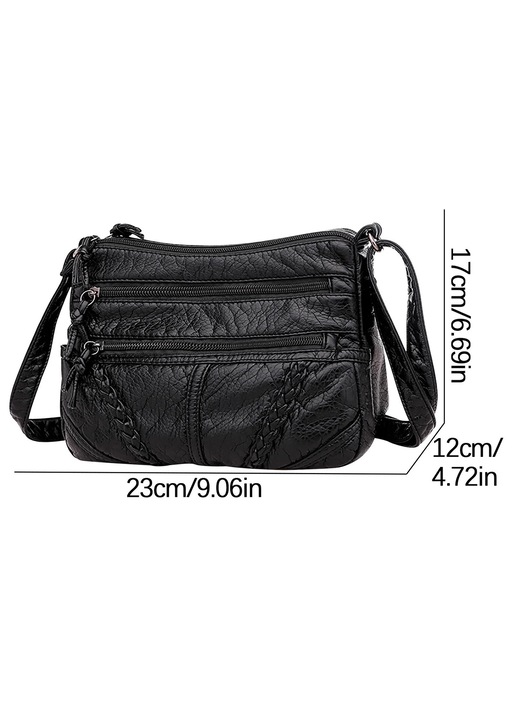 Geanta dama YANYXR 2023 piele negru 23x17x12cm capacitate mare