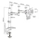 Стойка за монитор с едно рамо Blackmount LDT11-C012, алуминий, 13”-27”