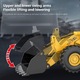 Buldozer de jucarie galben, plastic, 30x12x12cm, set constructii pentru copii 3+ ani