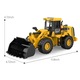 Buldozer de jucarie galben, plastic, 30x12x12cm, set constructii pentru copii 3+ ani