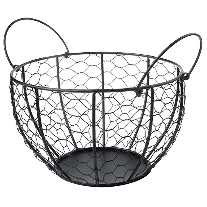 Cos depozitare multifunctional, metal, negru, 20x20x12cm