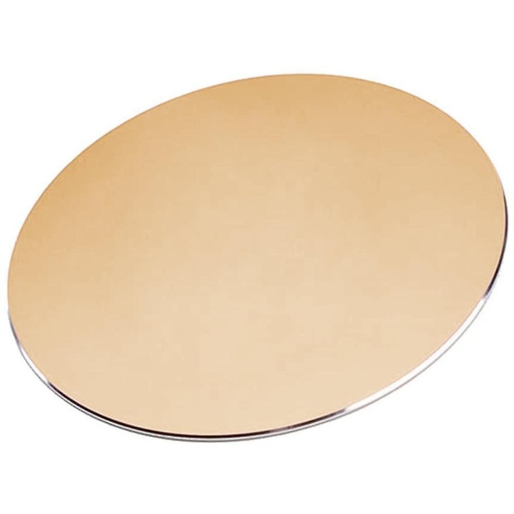 Кръгла геймърска подложка за мишка от алуминий 200x200x1.2mm сребриста златна черна