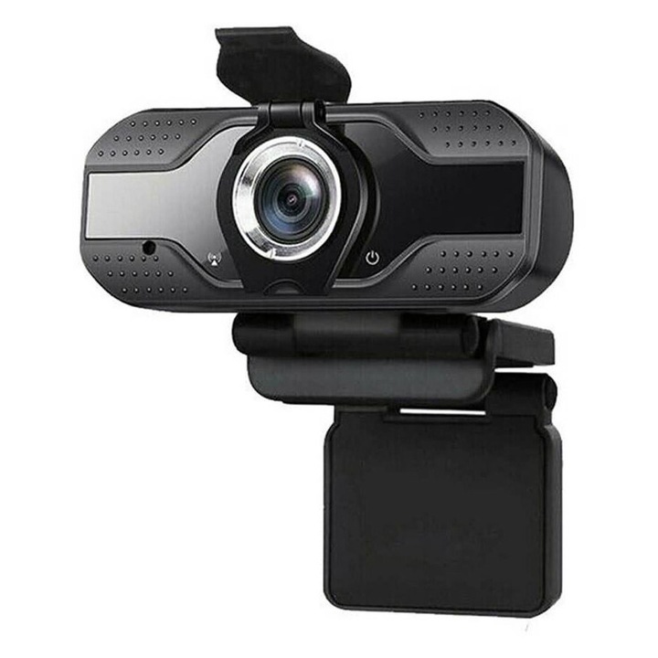 Уебкамера Full HD 1080P, микрофон, USB 2.0, черна, 1.8 м кабел