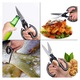 Foarfeca bucatarie multifunctionala inox manere cauciuc 22cm cu husa protectie