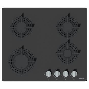 Plita incorporabila Gorenje GT64B, Gaz, 4 arzatoare, Aprindere electrica, Gratar fonta, 60 cm, Negru Plita incorporabila Gorenje GT64B, Gaz, 4 arzatoare, Aprindere electrica, Gratar fonta, 60 cm, Negru