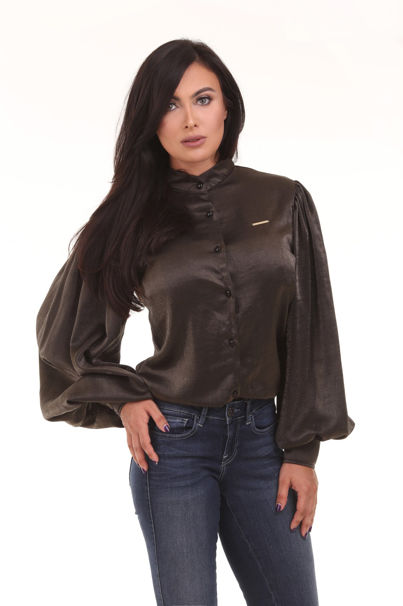 Camasa cu maneca lunga MARYETT Ofelia, Maro