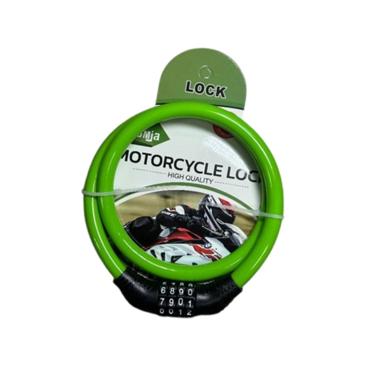 Cablu Antifurt Bicicleta cu Cifru, Sistem de Siguranta cu Cod Numeric pentru Biciclete, Trotinete si Motociclete
