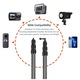 Brat microfon extensibil 4 sectiuni, fibra carbon, negru, 45.5x155cm