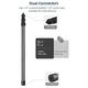 Brat microfon extensibil 4 sectiuni, fibra carbon, negru, 45.5x155cm