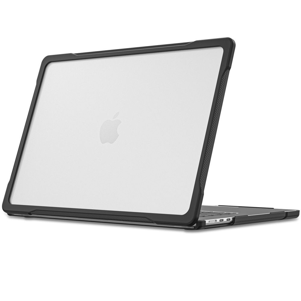 Carcasa laptop Tech-Protect Velar compatibila cu MacBook Air 15, 2023-2026, Transparent / Negru