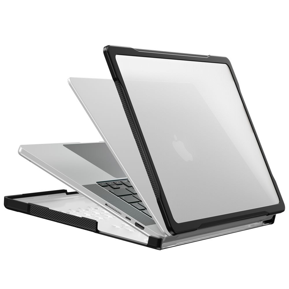 Carcasa laptop Tech-Protect Velar compatibila cu MacBook Pro 16, 2021-2026, Transparent / Negru