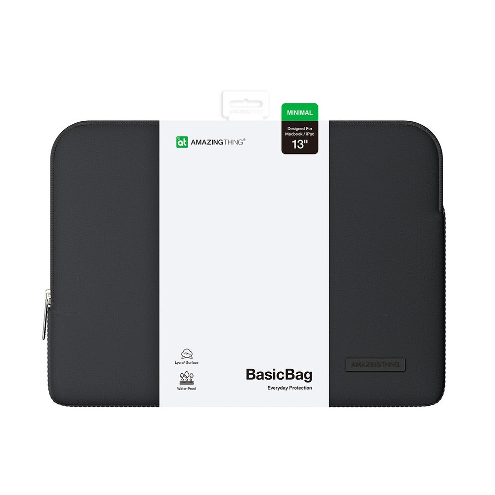 Husa AmazingThing Minimal BasicBag compatibila cu Macbook Neo 13 inch, Negru