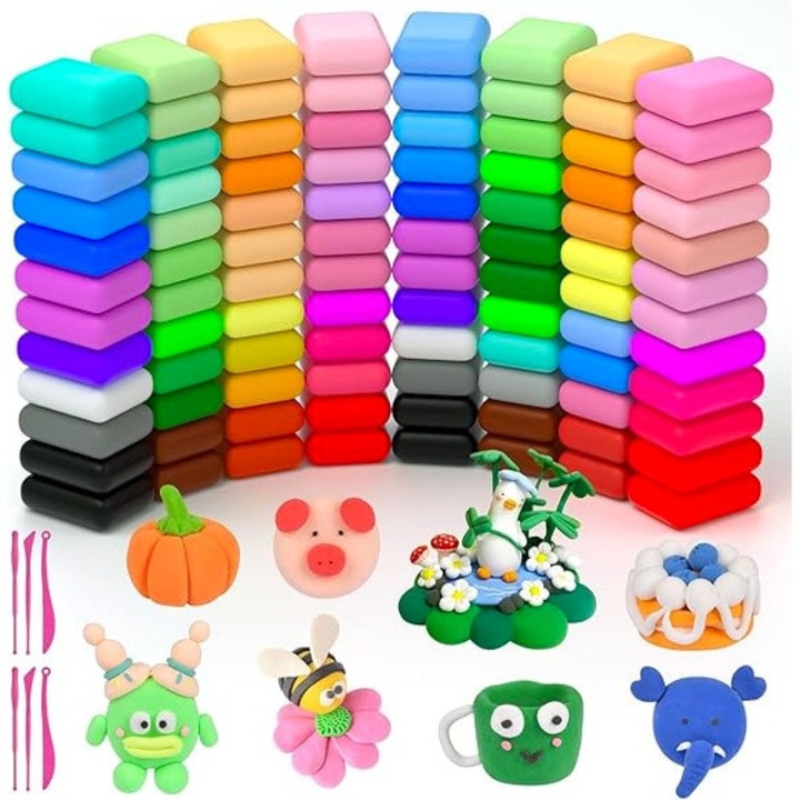 Pasta modelatoare Arto set 96 piese cu unelte multicolor