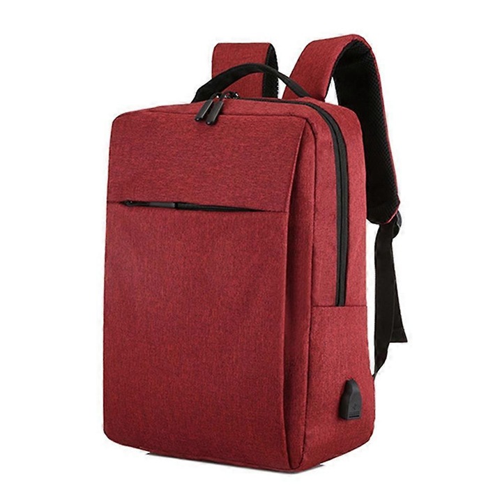 Geanta laptop rosie 15.6 inch, capacitate mare, rezistenta la apa si zgarieturi