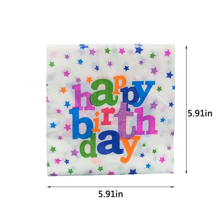 YANYXR vidám parti szett, színes léggömbök, szalvéták 15cm