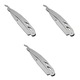 Set 3 suporturi vintage pentru lame, otel inoxidabil, 12x3x0.5cm
