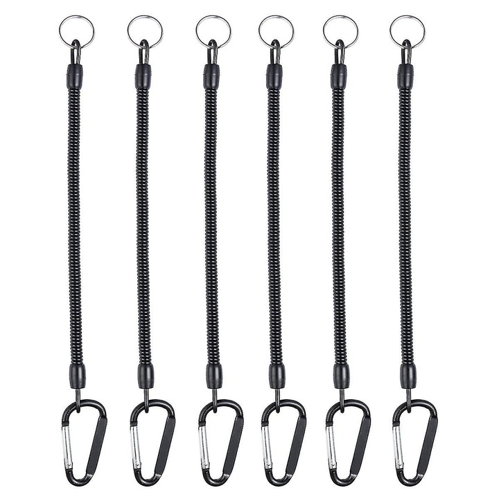 Set 6 corzi elastice pescuit negru 25x2.2x0.3cm