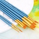 Set 50 pensule pictura, nylon, albastru-portocaliu, diverse marimi