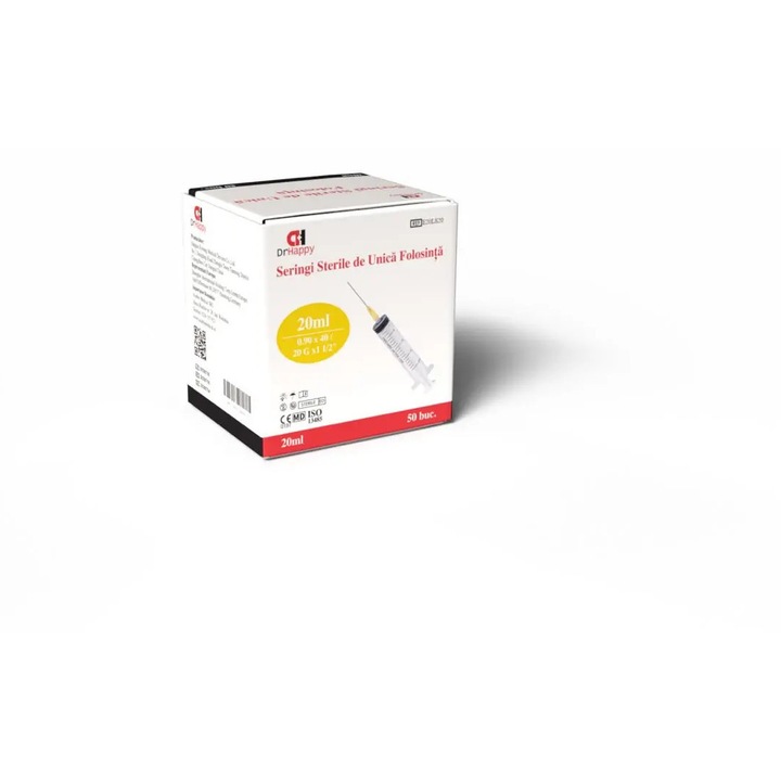 Seringa 20 ml cu Ac 20G (50 buc/cutie) Dr.Happy