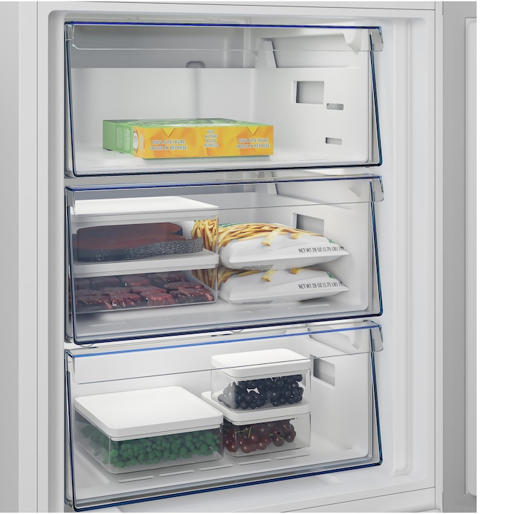 Combina frigorifica incorporabila BEKO B5BCNA325HS , volum net total 300( l),clasa energetica D,Display LED podea ,congelare rapida, Compresor ProSmart Inverter,racire rapida, H 193,5 cm , Alb