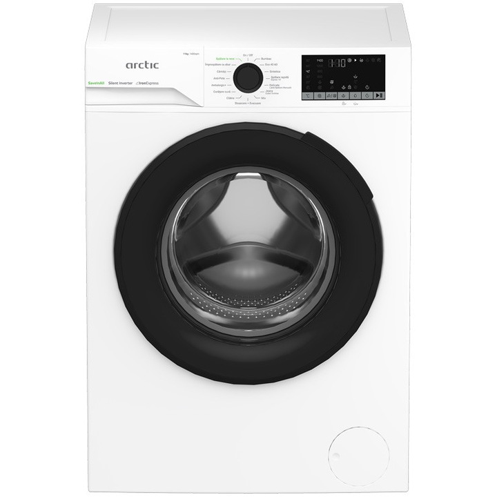 Masina de spalat rufe Arctic APLM2WFU211412WB , 1400 RPM, 11 kg, Clasa A, IronExpress, 15 programe spalare,Improspatare cu abur, Alb,
