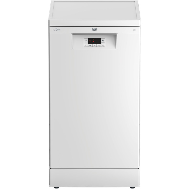 Masina de spalat vase independenta Beko ,BDFS15030W,10 seturi , clasa energetica D, Hygiene intense, Incarcare flexibila 1/2, dimensiune 44.8 cm , Alb