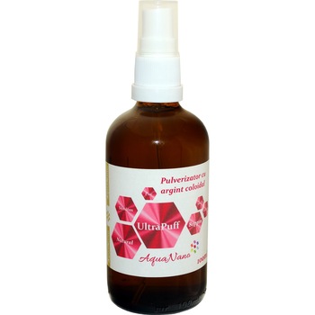 Lotiune pentru ingrijirea pielii, AquaNano - UltraPuff, spray cu argint coloidal, 80ppm, 100ml Lotiune pentru ingrijirea pielii, AquaNano - UltraPuff, spray cu argint coloidal, 80ppm, 100ml