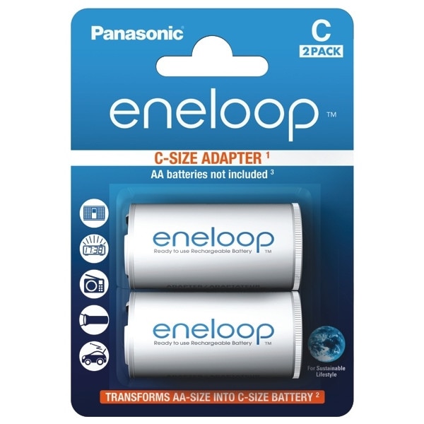 Adaptor Panasonic eneloop R14 C de la R6 AA set 2 bucati /set