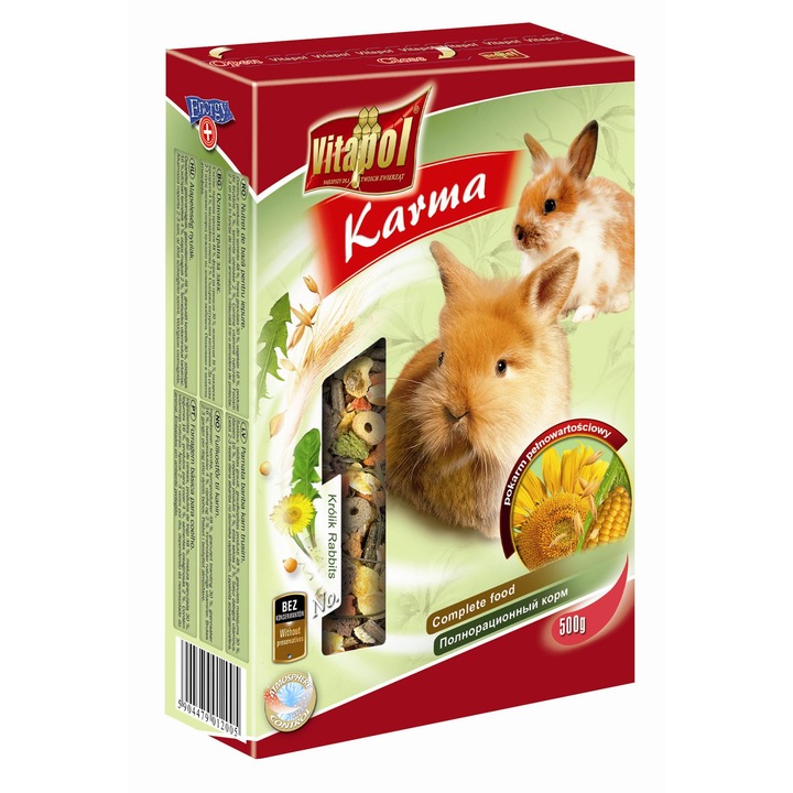 Основна храна за малки зайци Vitapol, 500 гр