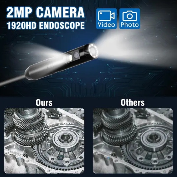 Camera endoscopica duala 1920P HD, 8 LED, IP67, 5m cablu Type-C, accesorii incluse