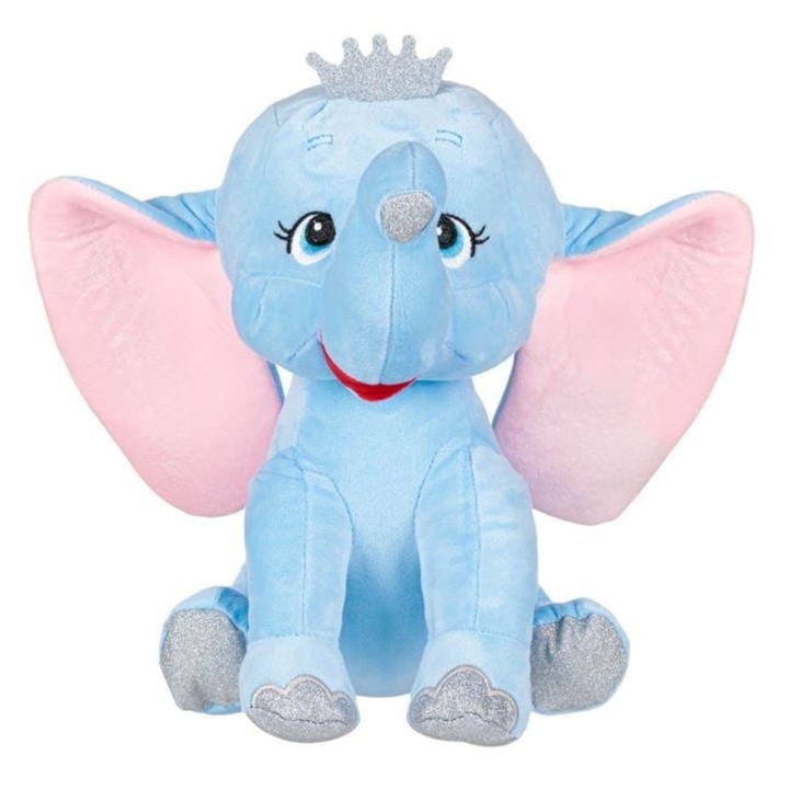 Jumbo Méretű, Puha Elefánt Ezüst Koronával, Ciel, 32cm