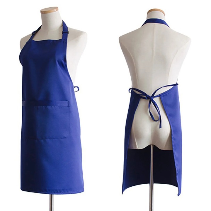 Sort bucatar YANYXR albastru cu buzunare 70x75cm