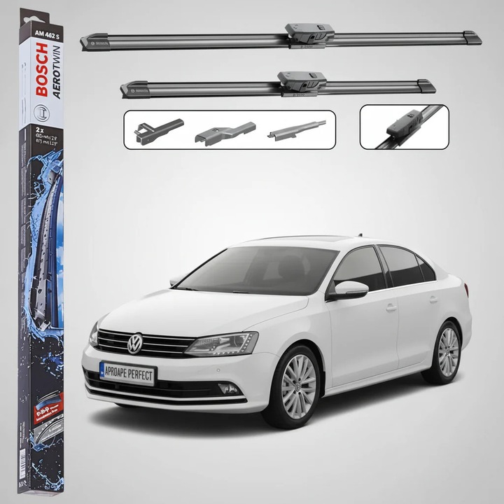Set Stergatoare Parbriz pentru VW Jetta IV (162, 163) 2010-2018, Bosch Aerotwin AM 462 S