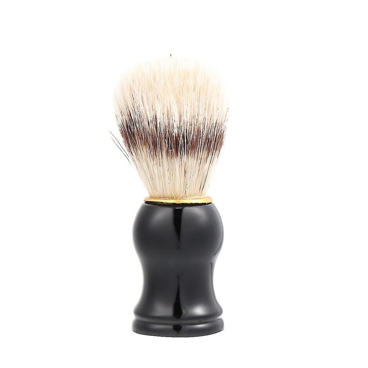 Perie de barbierit, negru, 11x3.8x3.8cm, maner ABS, durabila, portabila