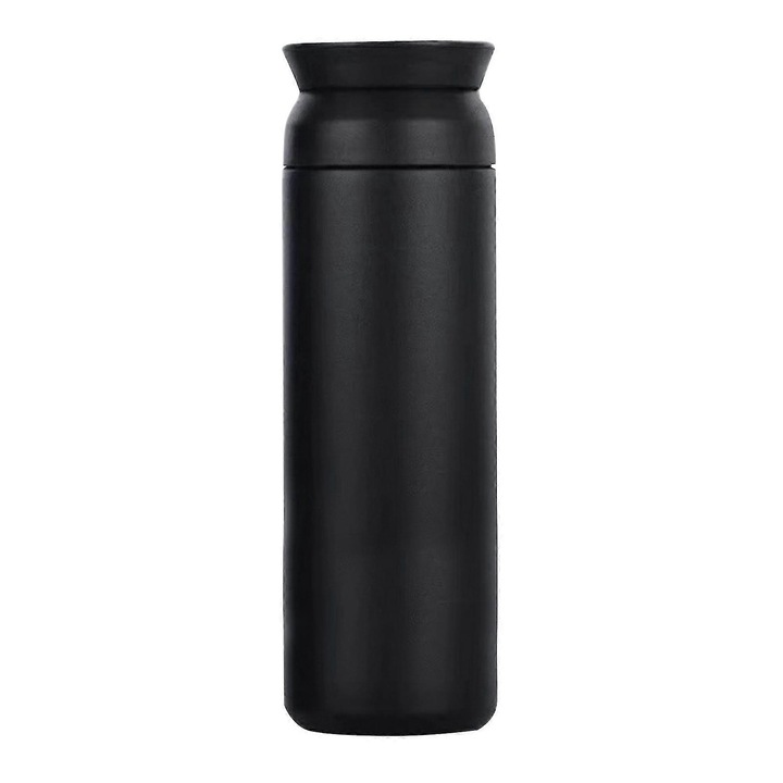 Cana termos izoterma 500ml negru 17.5x6.5cm