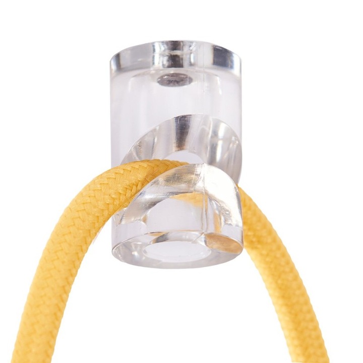 Izolator Distantier tip Carlig din Plastic Transparent Pentru Fixarea Cablului Retro de Max Ø 8mm, Ø20x30mm FANTON Italia