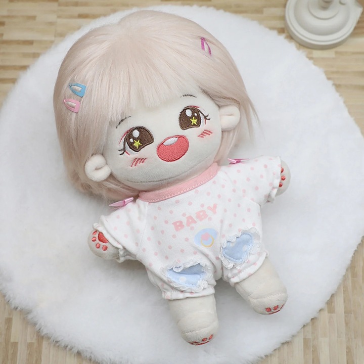 Haine papusi YANYXR 20cm roz din material textil