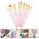 Set 12 pensule pictura YANYXR nylon roz 21x3.7x0.4cm