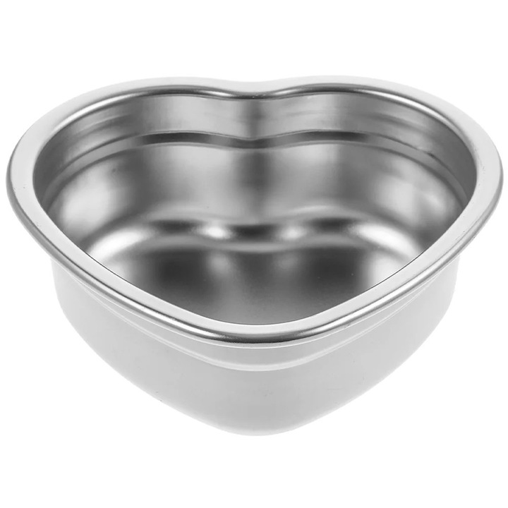 Tava inox YANYXR 17x17x6cm argintiu inima