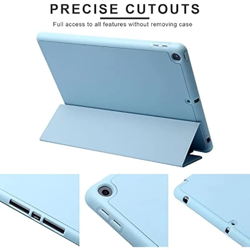 Husa tableta magnetica piele albastru 10.2 inch 2020/2019 cu suport creion si functie auto sleep/wake
