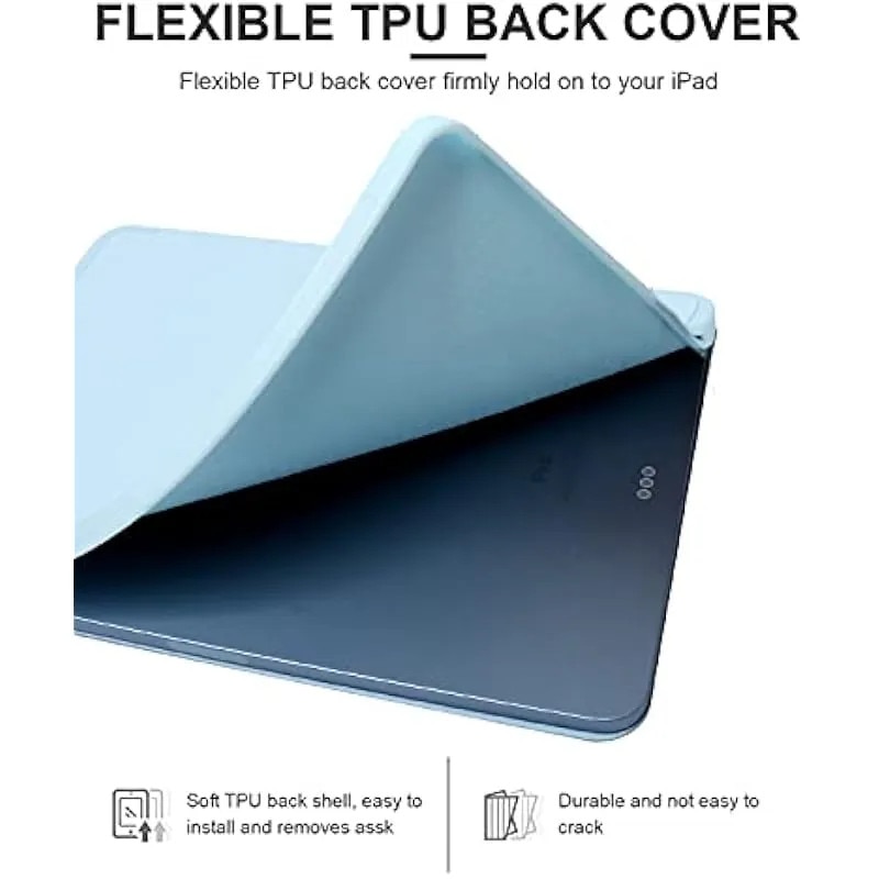Husa tableta magnetica piele albastru 10.2 inch 2020/2019 cu suport creion si functie auto sleep/wake