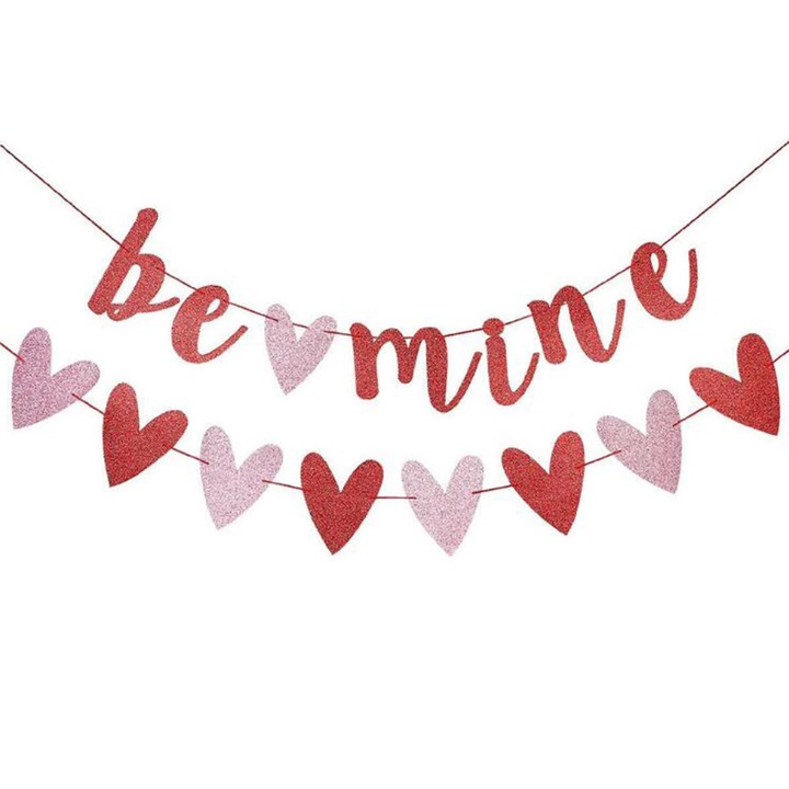 Set decorativ Valentine's Day YANYXR inima flori roz 3x1m
